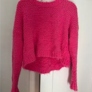 Show Me Your MuMu Bright Fuchsia Fuzzy Crewneck Sweater